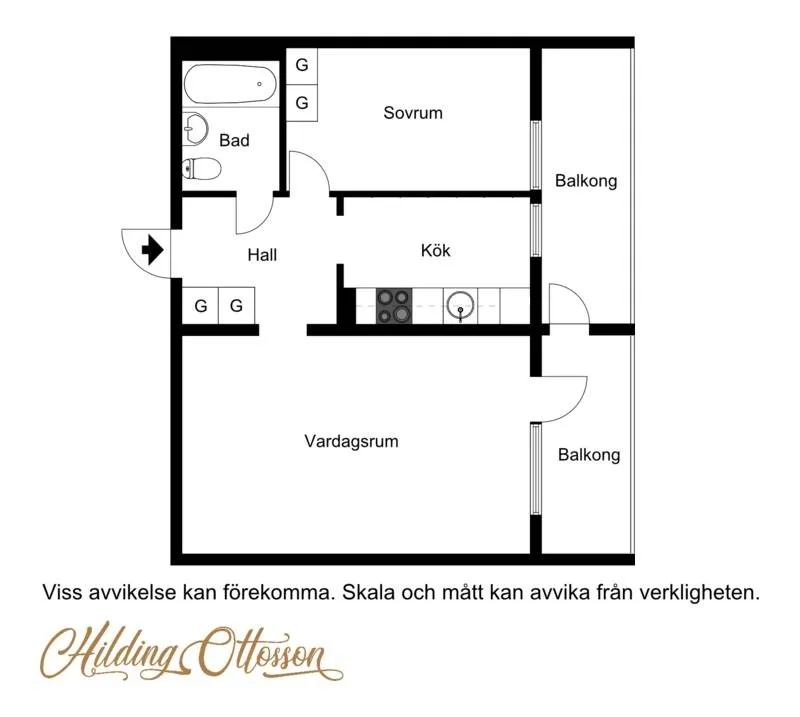 2-toaline korter asukohas Svedala kommun