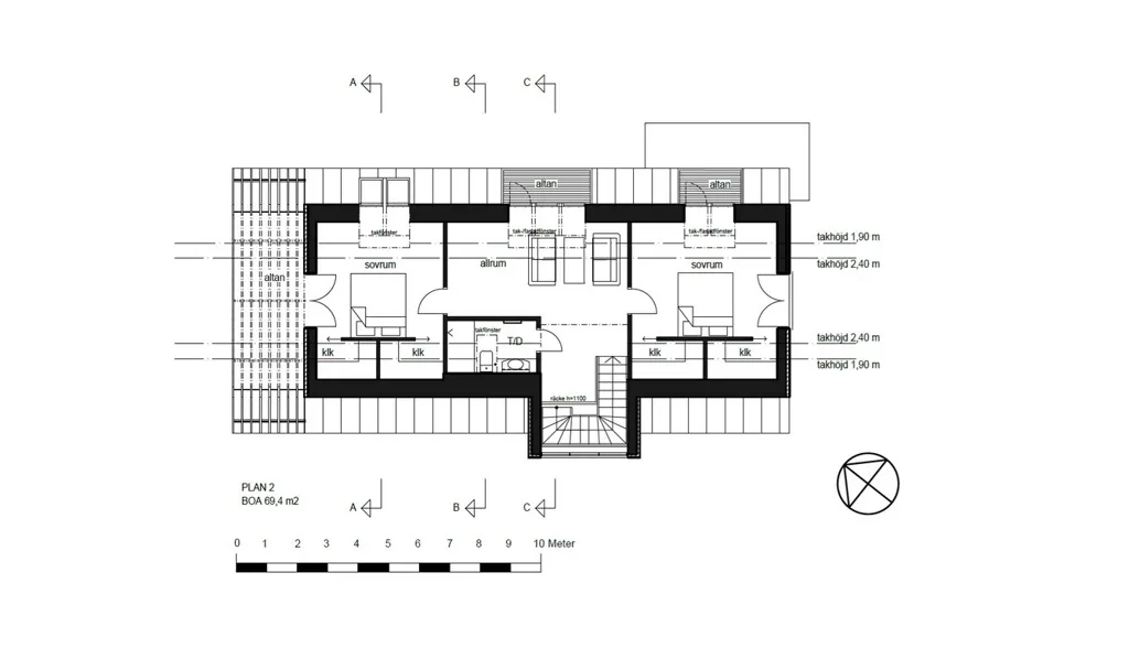 Planimetria - Architectural Villa with Sea View in Vik