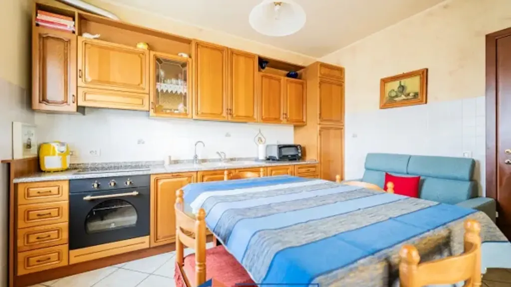 Cuisine - Recently Built Apartment with Terrace in Monforte D'Alba