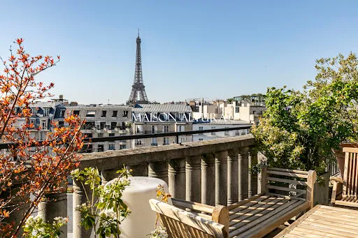 Terrasse - Appartement de Luxe avec Vue Tour Eiffel à Paris 7ᵉ