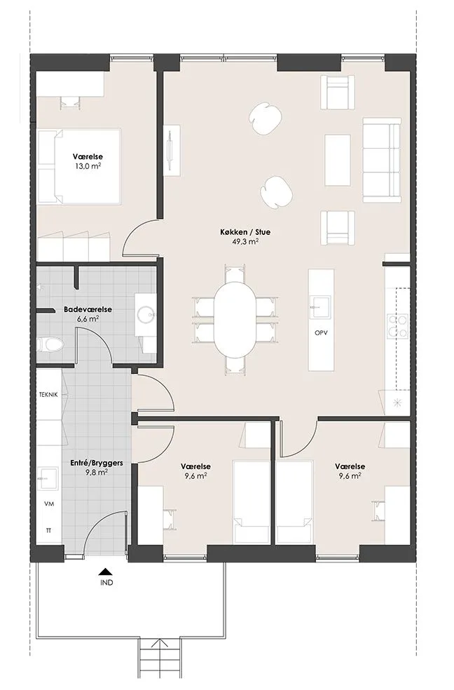 Plan - 2-5 Bedroom Flats with Balcony in Silkeborg