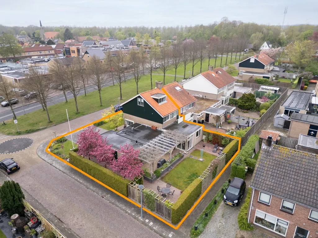 Vue aérienne - Two-Storey House with Garden in Wieringerwerf
