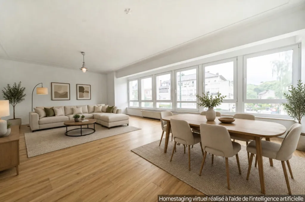 Séjour - Appartement 2 Chambres avec Bureau près du Bois de la Cambre