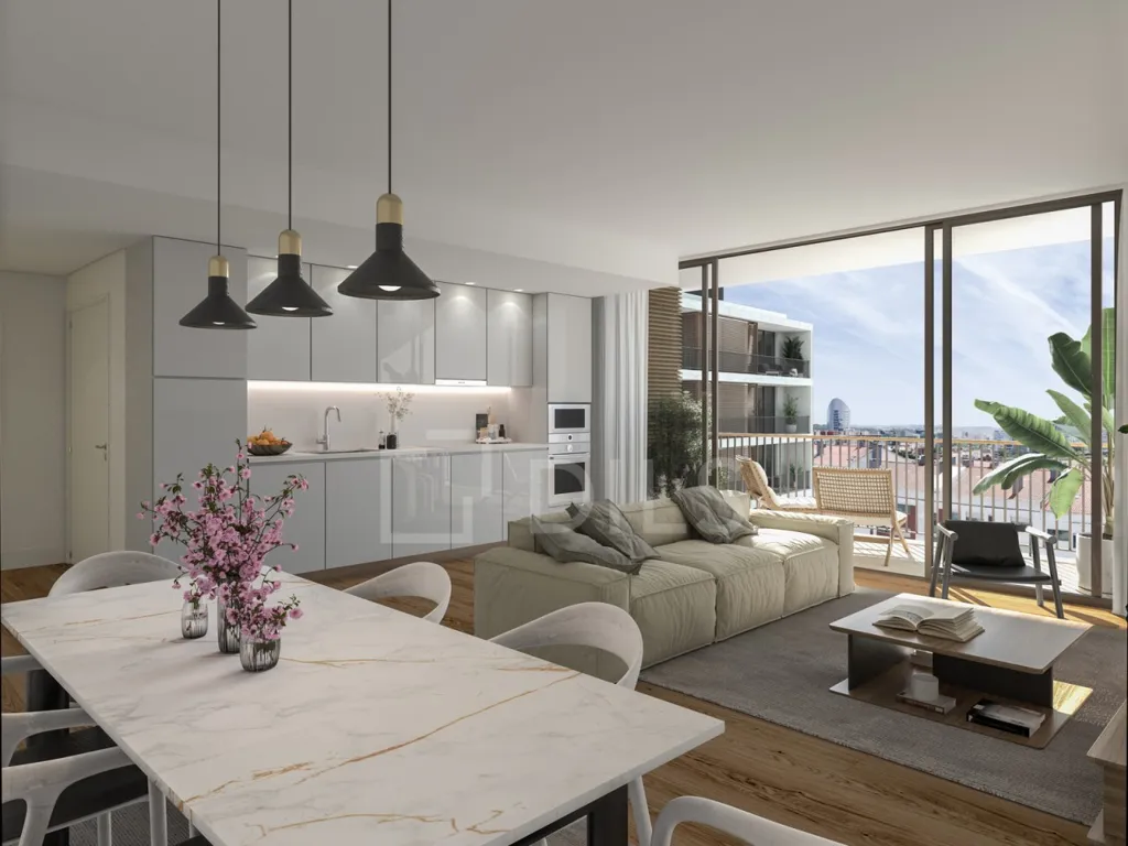 Soggiorno - Luxury 3-Bedroom Flat with Balcony in Carnaxide