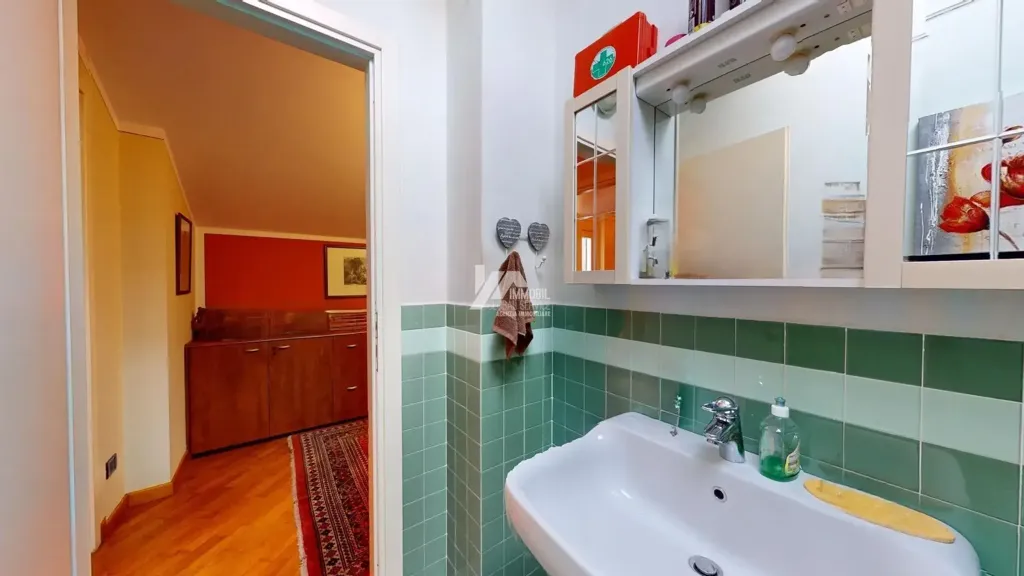 Bathrooms - Mansard Apartment with Terrace in Brescia Centre