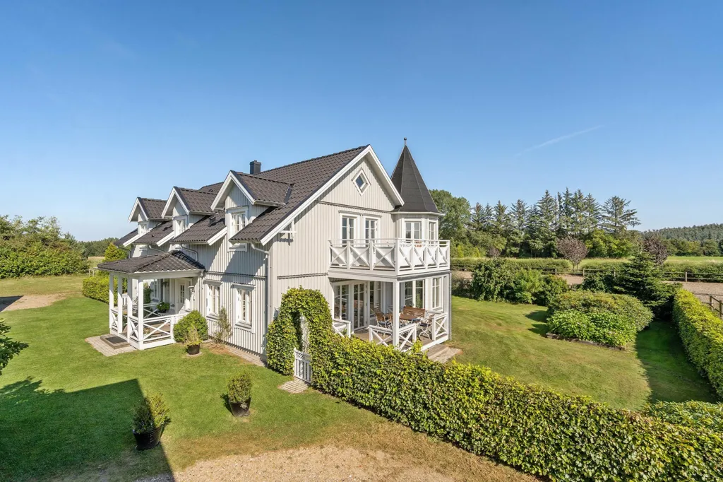 Vue aérienne - Modern Farmhouse with Equestrian Facilities near Himmelbjerget