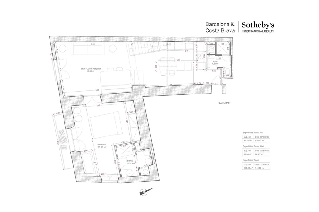 Plan - Luxury Apartment with Medieval Features in El Born, Barcelona