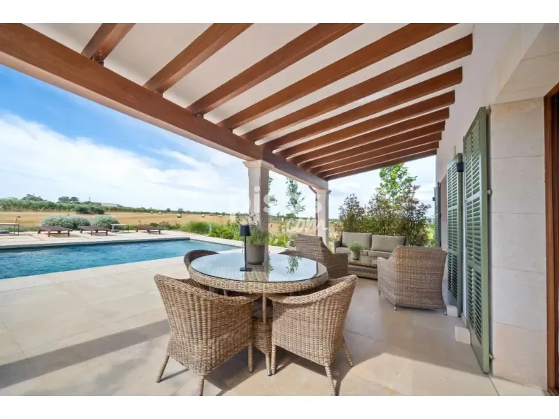 Terrace - Newly Built Finca with Pool in Campos