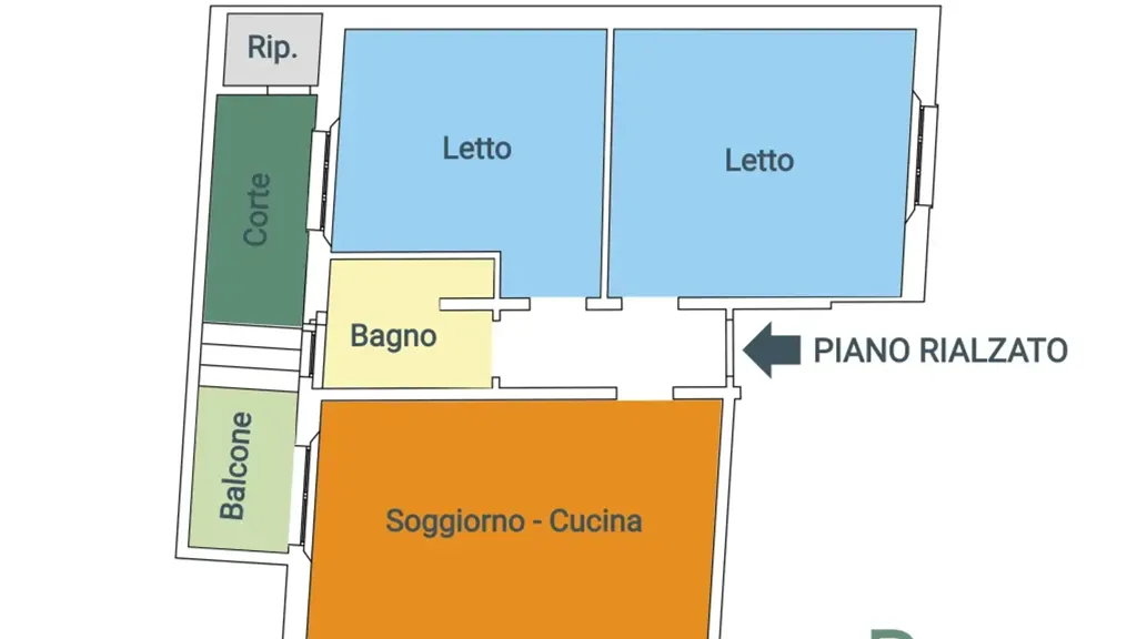 Plaan - Rearfitted Apartment with Balcony in Cesena
