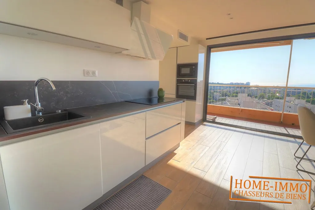 Köök - 3-Bed Apartment with Sea View in Antibes