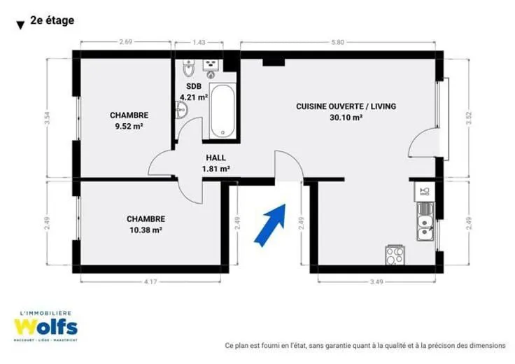 Floor Plan - Bright Flat with Private Garden in Detached Setting