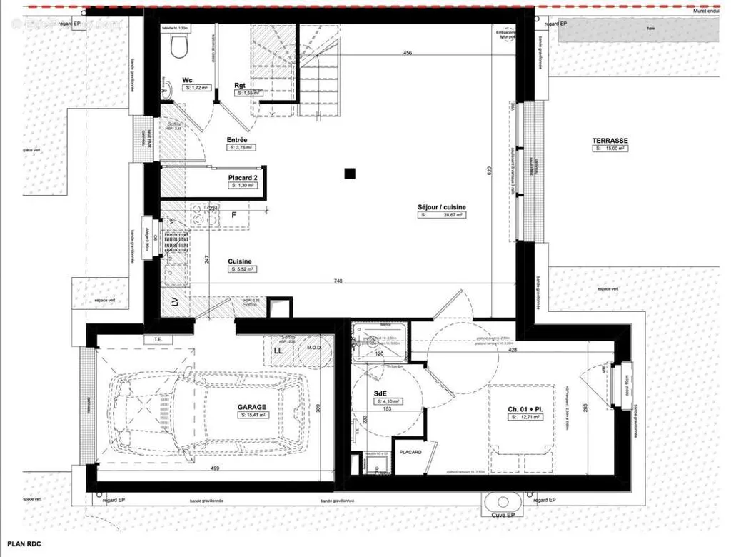 Floor Plan - New Build House with Seafront Proximity in Larmor-Baden