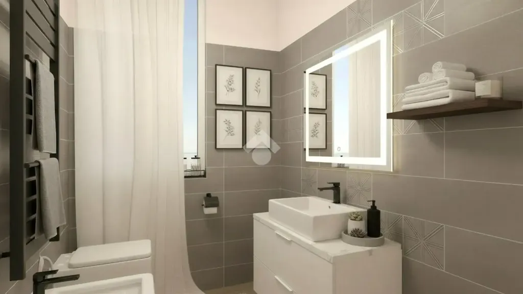 Bathrooms - Retrofitted Penthouse with Terrace in Ciampino