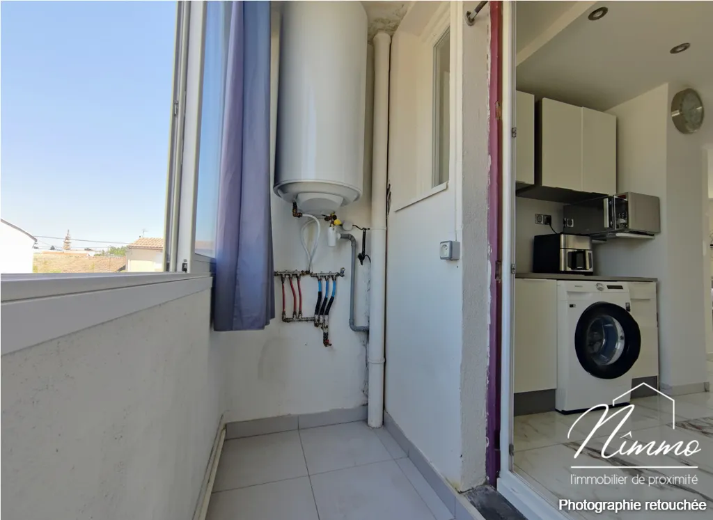 Pesuköök - Bright T3 Apartment with Balcony in Nîmes