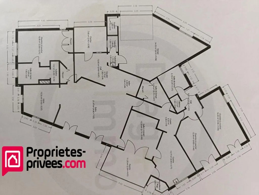 Floor Plan - Architectural House with Pool in La Motte