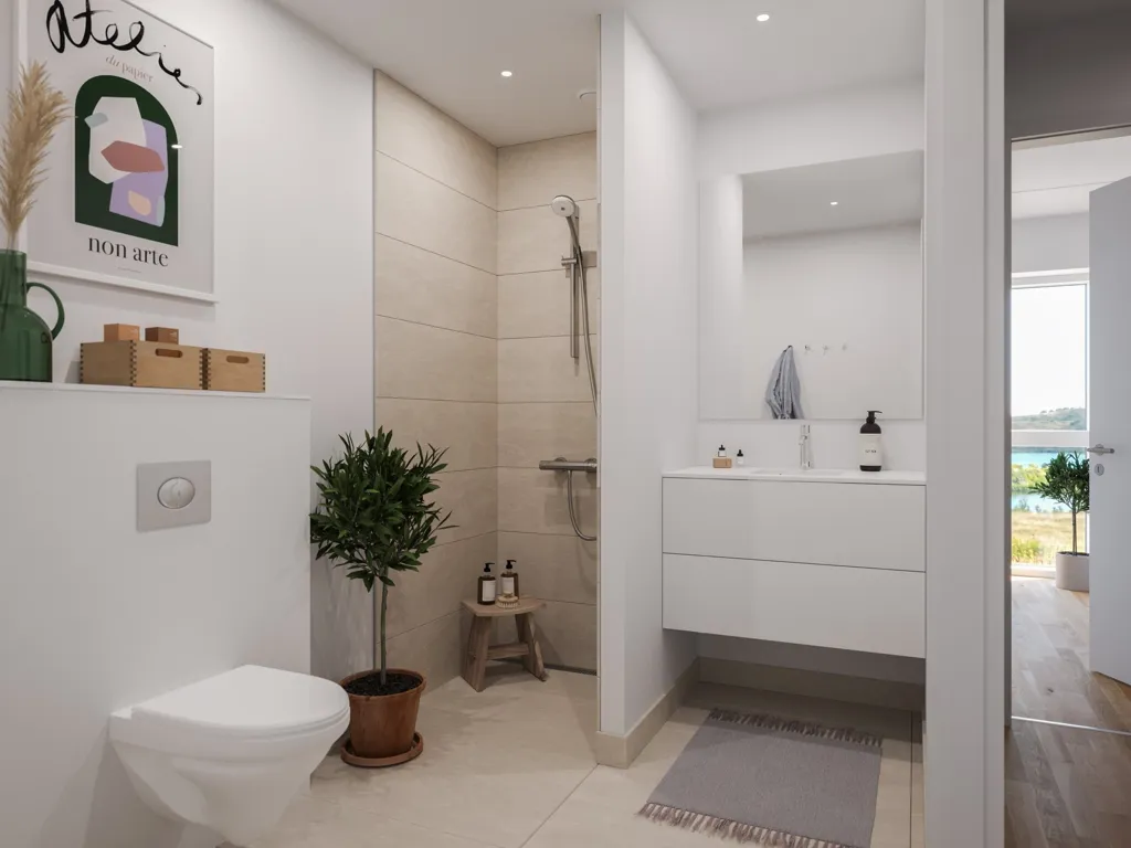 Salles de bain - Five-Bedroom Apartment in Lynge