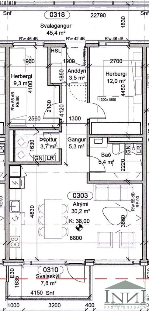 Plan - Apartment with Balcony in Egilsstaðir