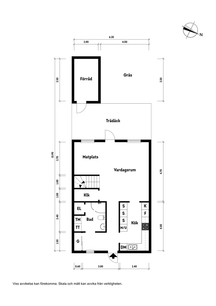 Plan - Modern Flat with Balcony in Gustavslund