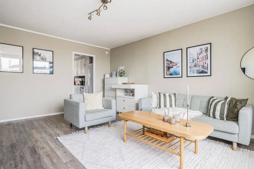 Living Room - Apartment with Balcony in Sundsvall