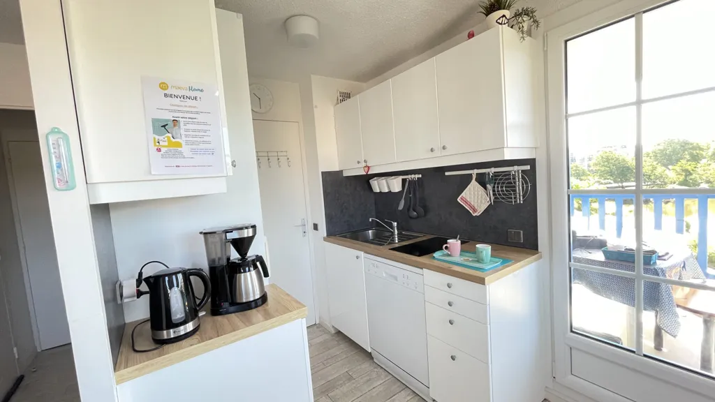 Köök - 2-Bed Flat with Lake View in Bourgenay
