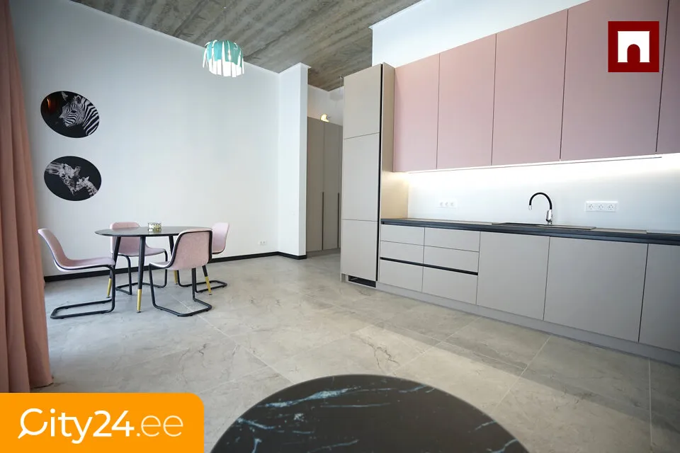 Cuisine - Modern Apartment with Terrace in Mārupe