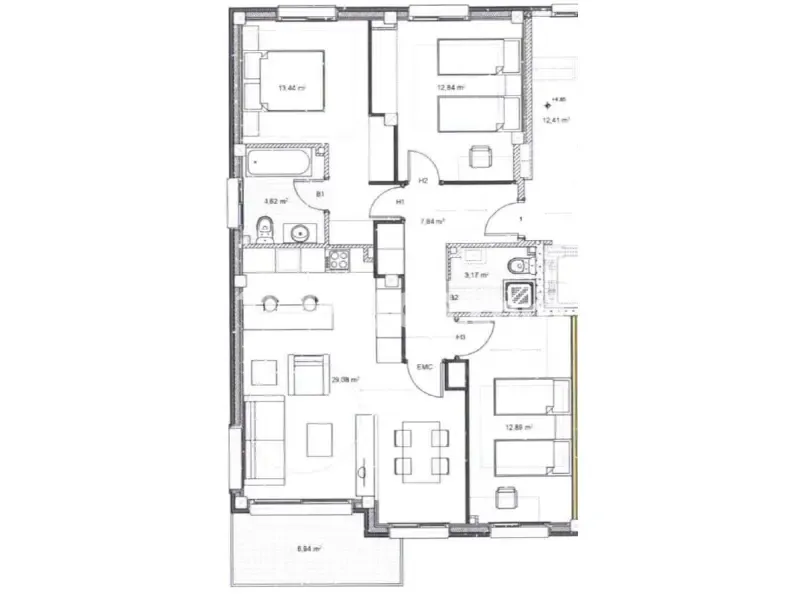 Plaan - New Flat with Balcony in Canet de Mar
