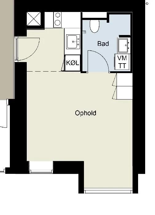 Plan - One-Bedroom Apartment with Central Location in Odense C