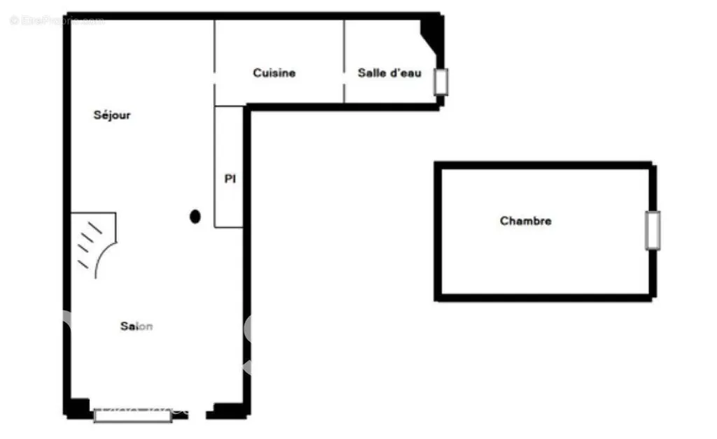 Plaan - Converted Duplex in Paris 4th