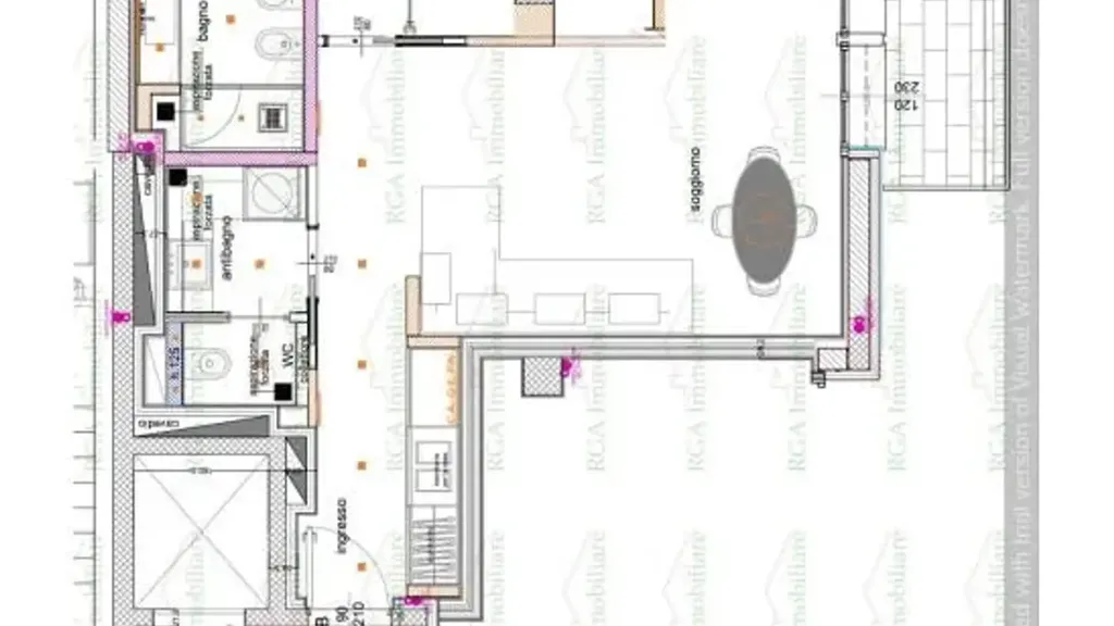Planimetria - Modern Apartment with Terrace in Bergamo
