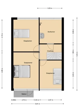 Planimetria - Detached House with Garden in Vroomshoop