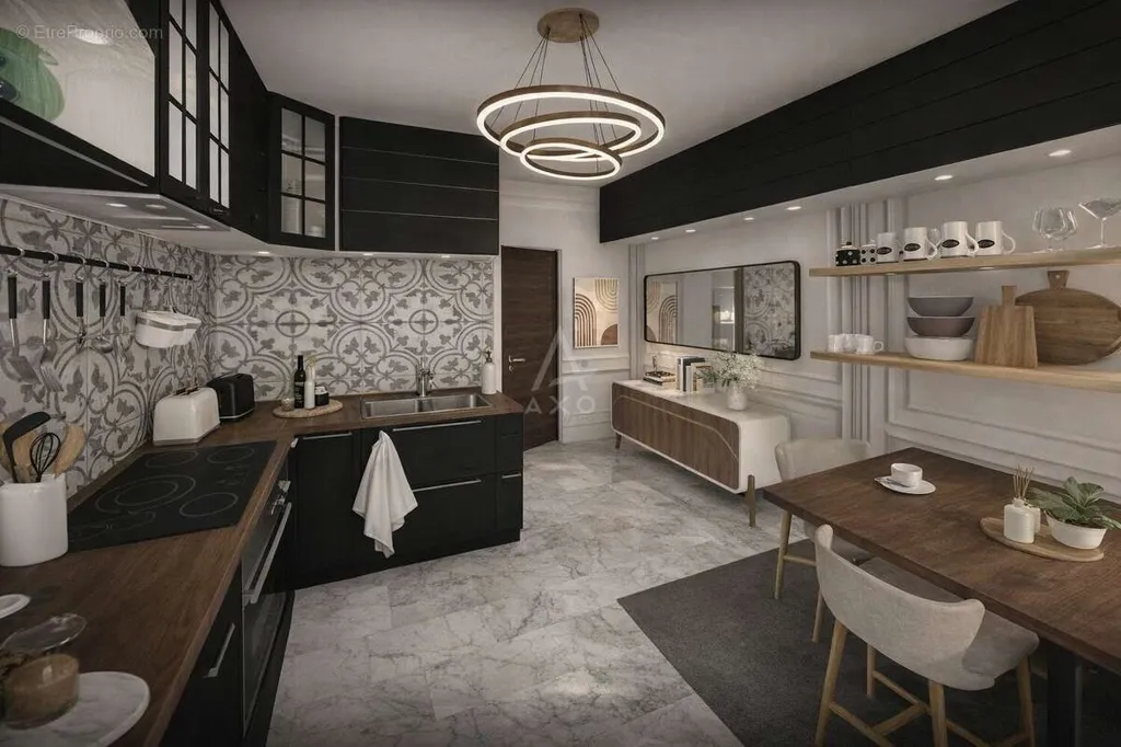 Cucina - Luxury Apartment with Private Garden in Clisson