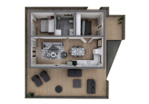 Plan - Villa en Construction avec Terrain à Marseillan