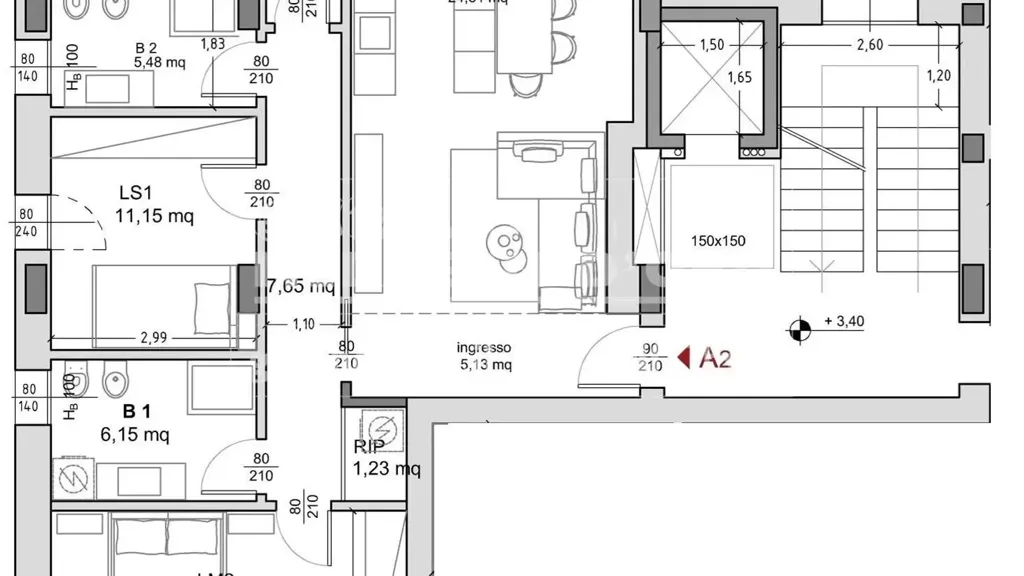 Plan - Luxury Apartment with Terrace in Modena