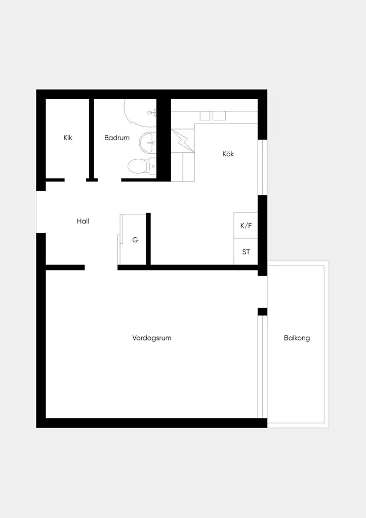 Plan - Top-Floor Apartment with South-Facing Balcony in Jönköping
