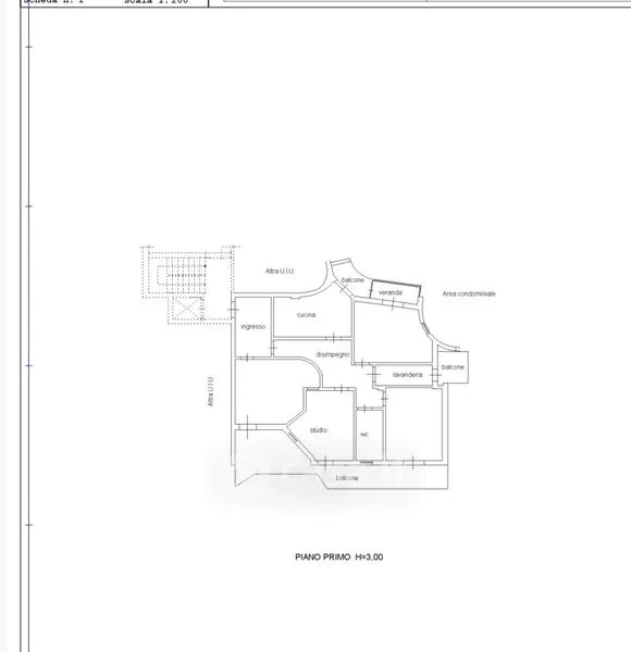Floor Plan - Apartment with Balcony in Aci Castello