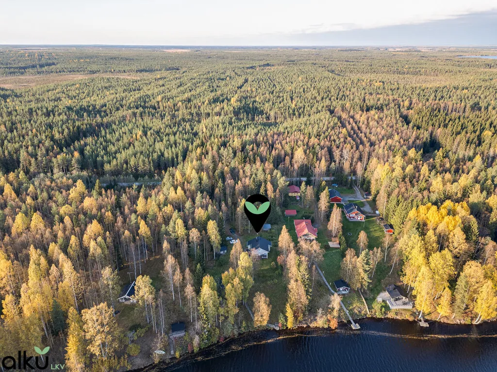 Vue aérienne - Cottage with River View and Sauna in Muhos