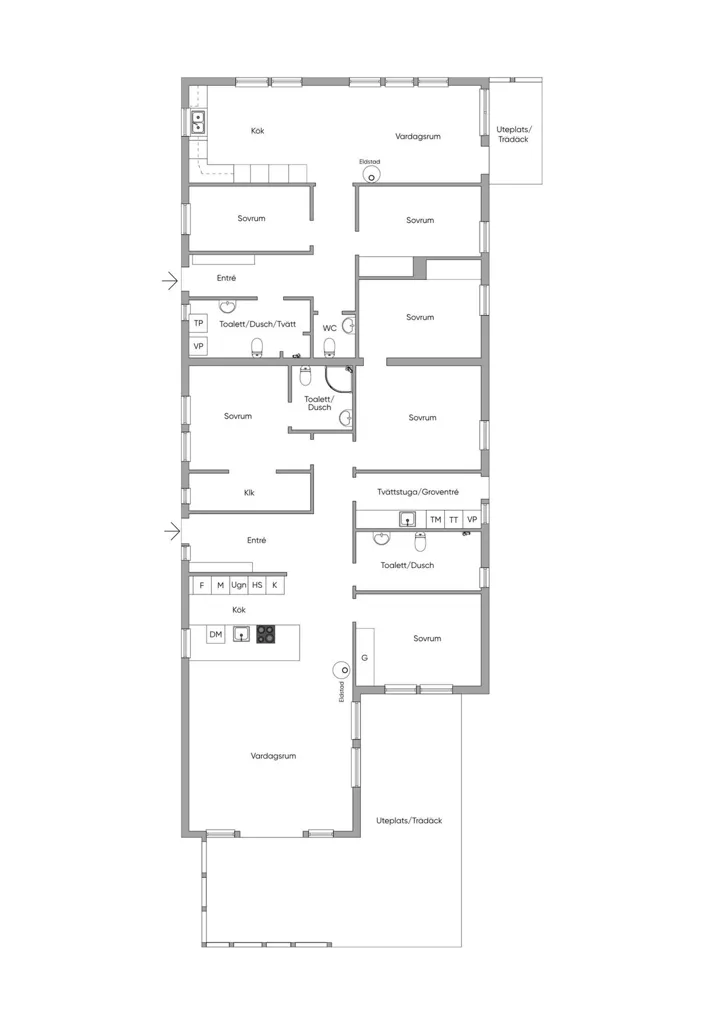 Plan - Planned Villa with Terrace in Kullabygden