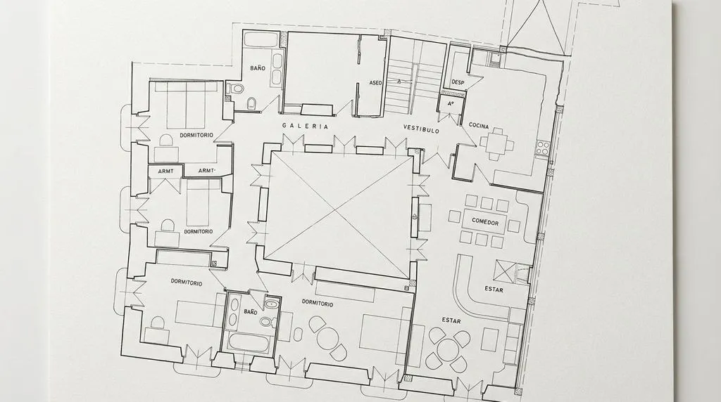 Plan - Historic Townhouse with Pool in Córdoba