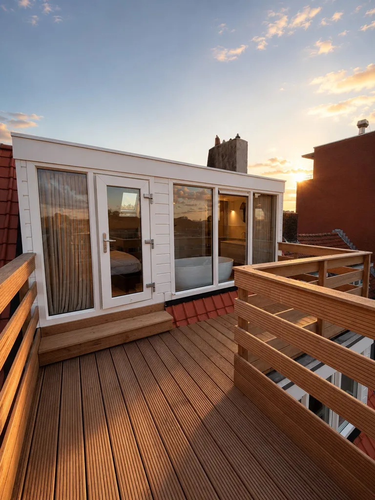 Terrass - Renovated Duplex with Water View in Rotterdam