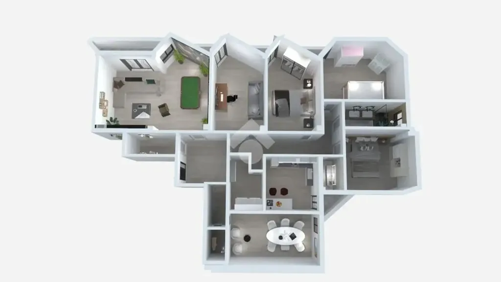 Floor Plan - Spacious Apartment with Balconies in Catanzaro