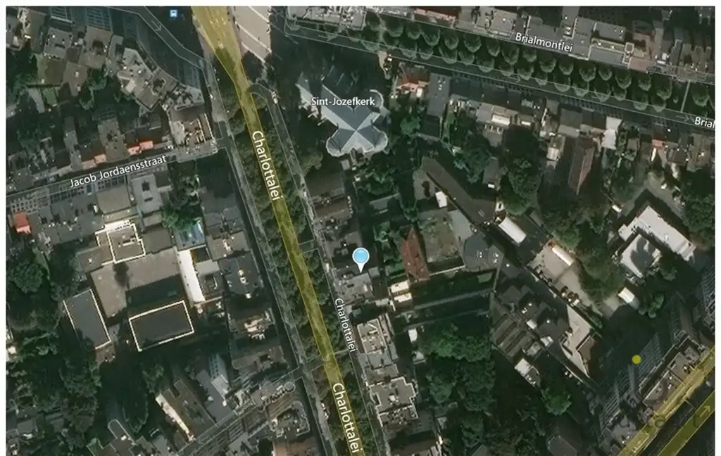 Vue aérienne - Appartement Rénové avec Terrasse près du Stadspark