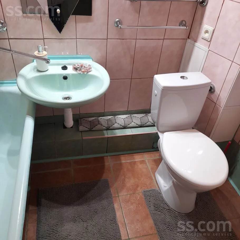 Bathrooms - Furnished Flat with Central Heating in Cēsis