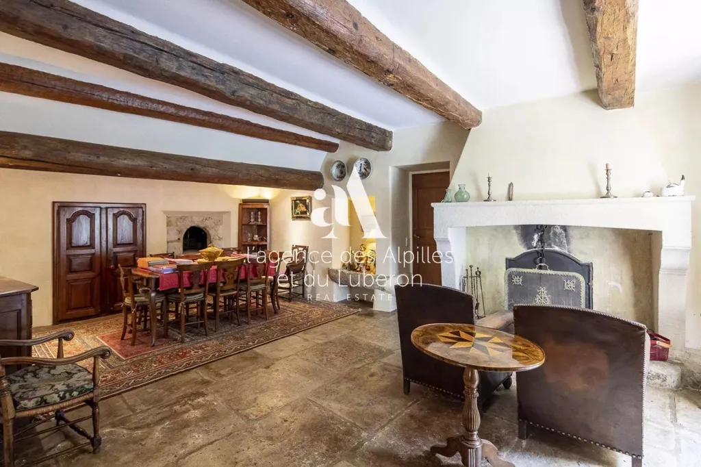 Dining Room - Authentic Stone Mas with Pool near Avignon TGV