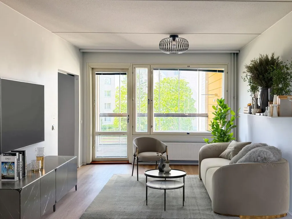 Séjour - Modern Flat with Balcony in Hermanni, Helsinki