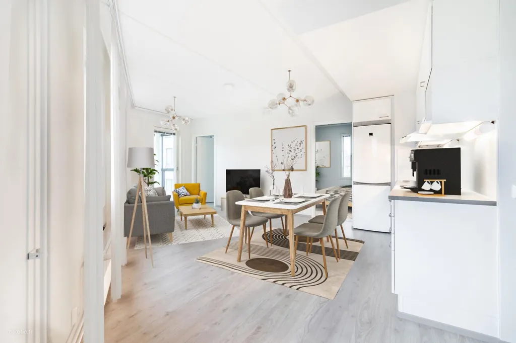 Salle à manger - Modern Apartment with Balcony in Kivistö, Vantaa