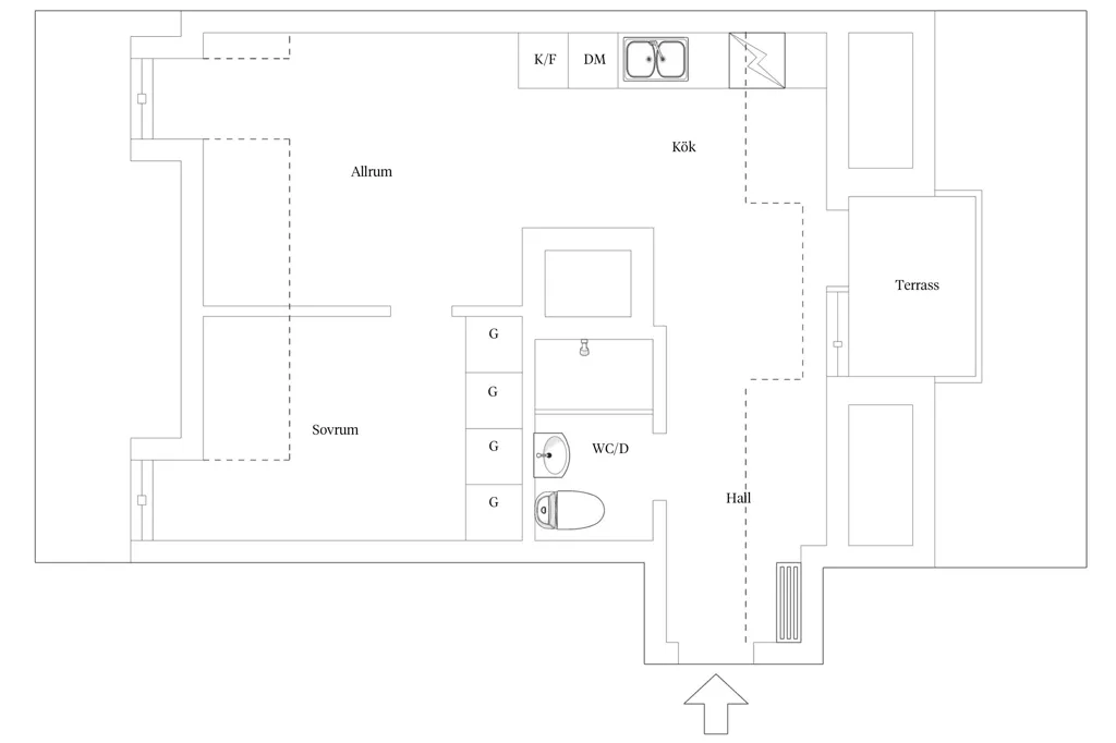 Plan - Loft Apartment with Terrace in Central Göteborg
