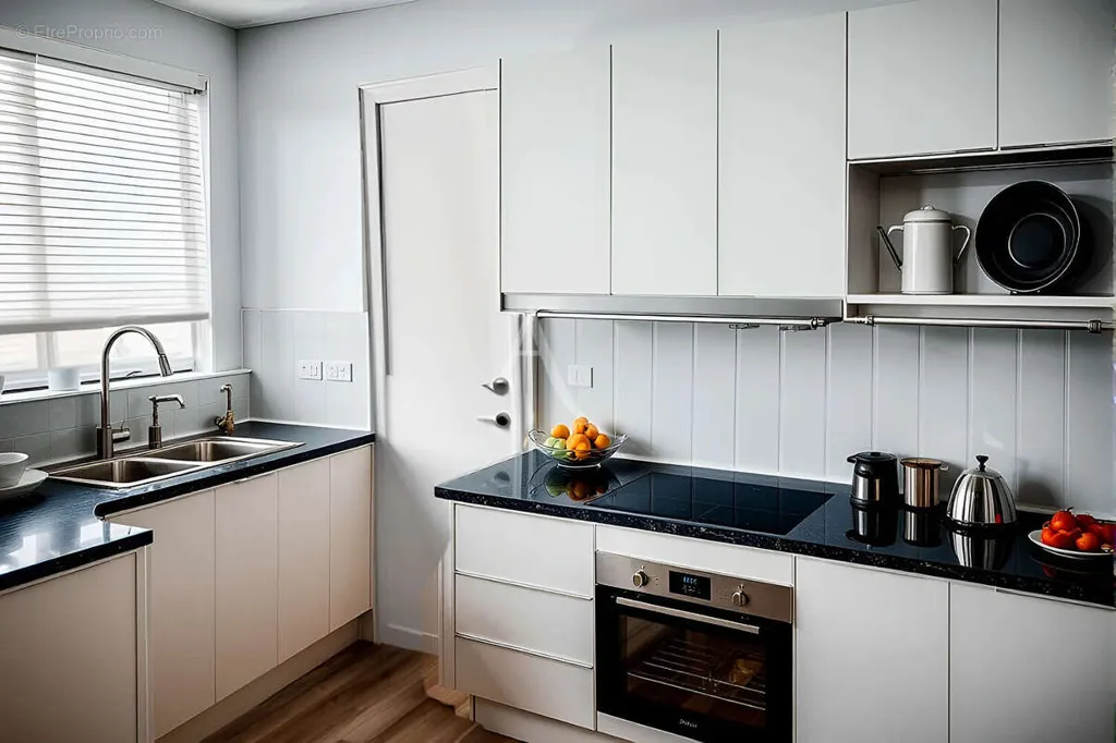 Köök - 3-Bed Apartment with Balcony in Chatillon