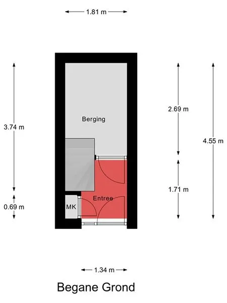 Plaan - 3-toaline korter asukohas Baarlo