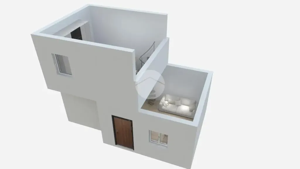 Semi-Detached Studio with Mezzanine in Milan