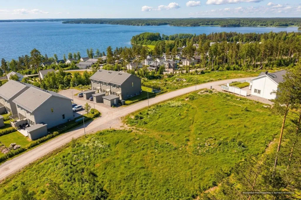 Õhuvaade - Plot with Lake View in Svärtinge Skogsbacke